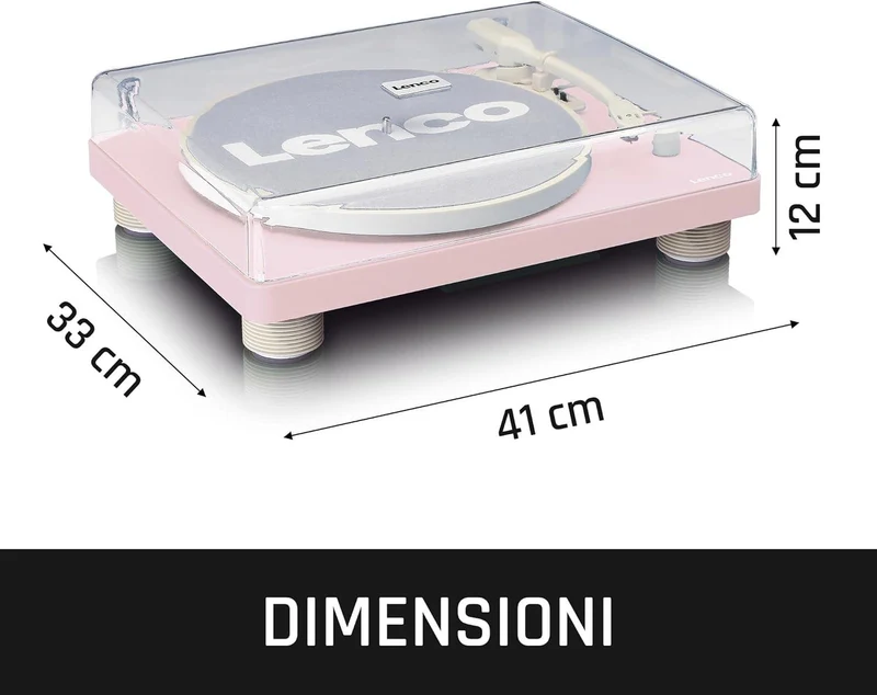 Lenco LS-50 Giradischi con Diffusori stereo incorporati , Uscita USB per PC riproduzione e registrazione