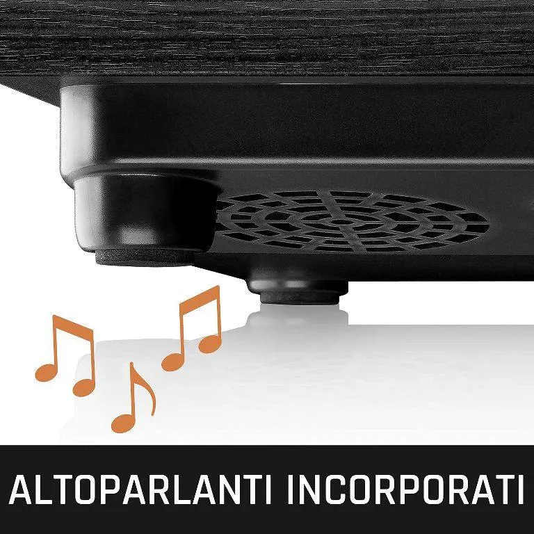 Lenco LS-10 Giradischi a 3 velocità 33/45 giri Diffusori stereo incorporati