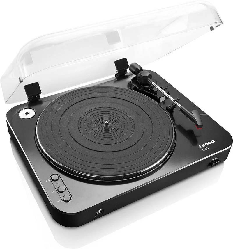 Lenco L-85 Giradischi con convertitore da vinile a USB, Preamplificatore stereo integrato
