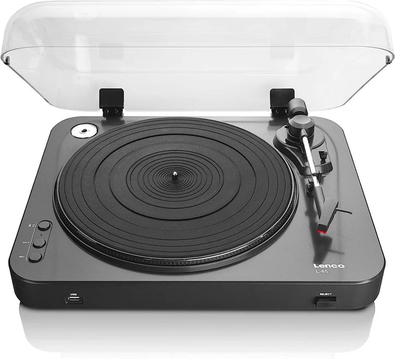 Lenco L-85 Giradischi con convertitore da vinile a USB, Preamplificatore stereo integrato