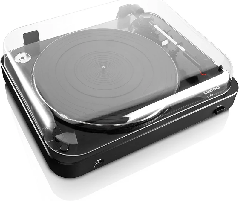 Lenco L-85 Giradischi con convertitore da vinile a USB, Preamplificatore stereo integrato
