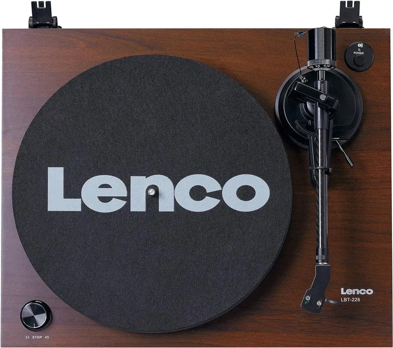 Lenco LBT-225WA Giradischi con Bluetooth 5.3, Piatto in vetro, Testina Audio Technica AT-VM95E