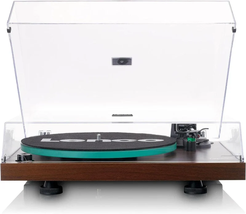 Lenco LBT-225WA Giradischi con Bluetooth 5.3, Piatto in vetro, Testina Audio Technica AT-VM95E
