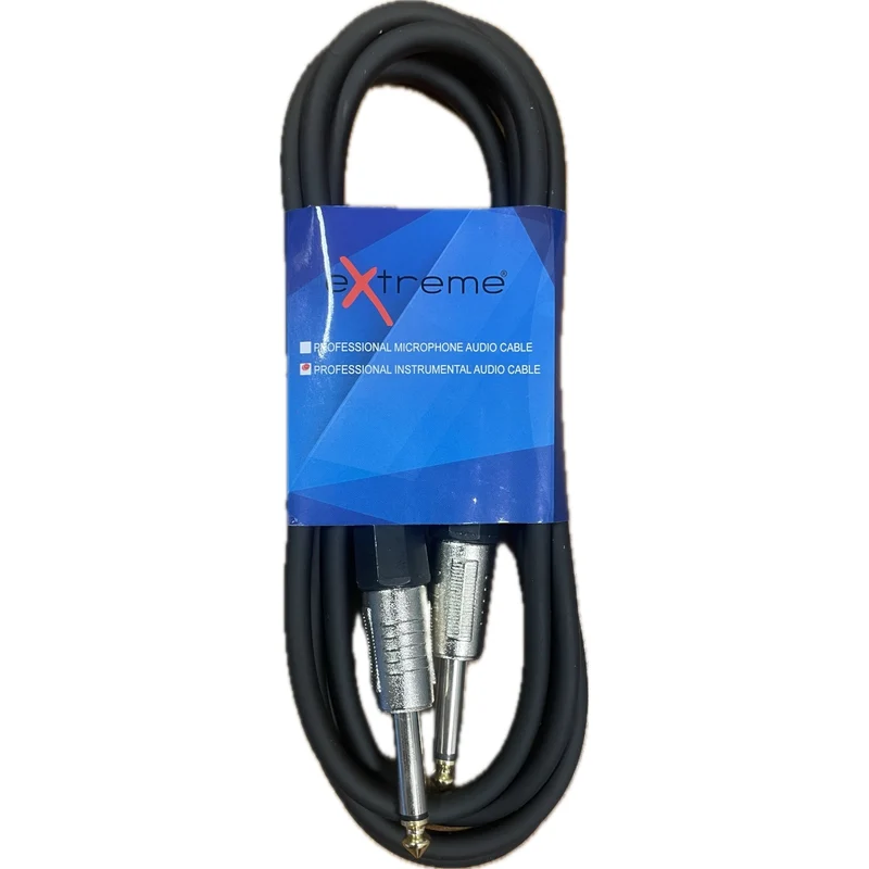 EXTREME JJ2 CAVO JACK MONO 1/4" 6.3mm - JACK MONO 1/4" 6.3 mm 2 MT CAVO AUDIO DI SEGNALE SCHERMATO