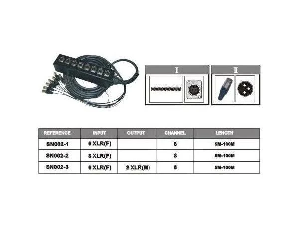 EXTREME SB8I15 STAGEBOX 8 IN 15 MT. STAGEBOX DA PALCO CON 8 INGRESSI XLR FEMMINA / 8 CONNETTORI XLR MASCHIO