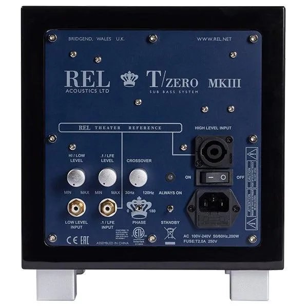REL T-Zero MKIII Subwoofer amplificato in classe D da 100W, woofer da 16cm