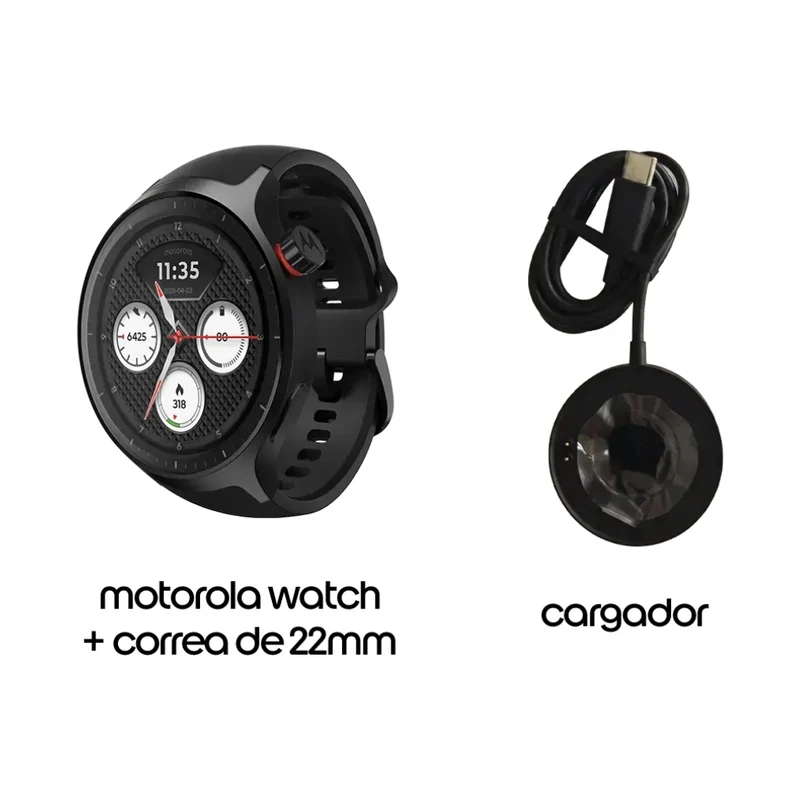 Motorola Smartwatch Moto Watch con Correa de Silicona, PG38C08255