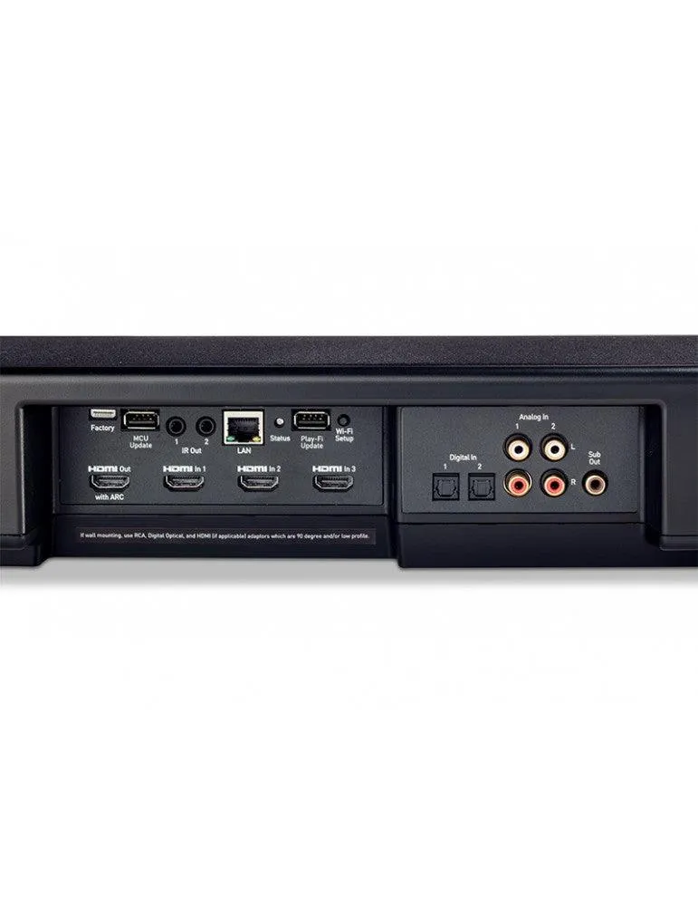 Martin Logan CADENCE Soundbar ultra slim 130W, posizionamento in appoggio o a parete
