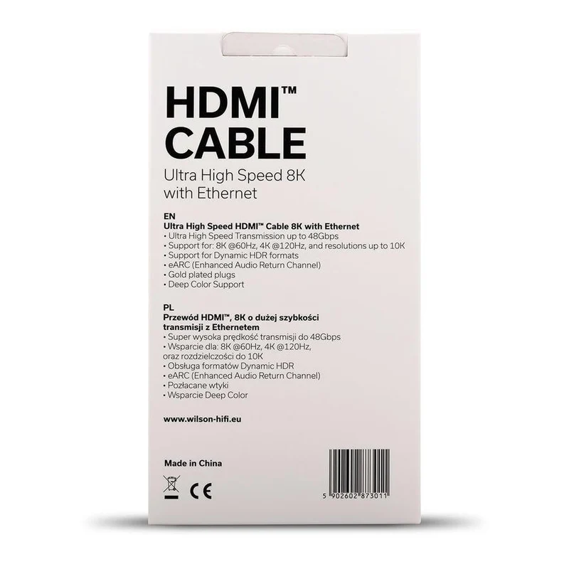 Wilson HDMI CABLE Cavo HDMI 8K ultraveloce con eARC da 2MT