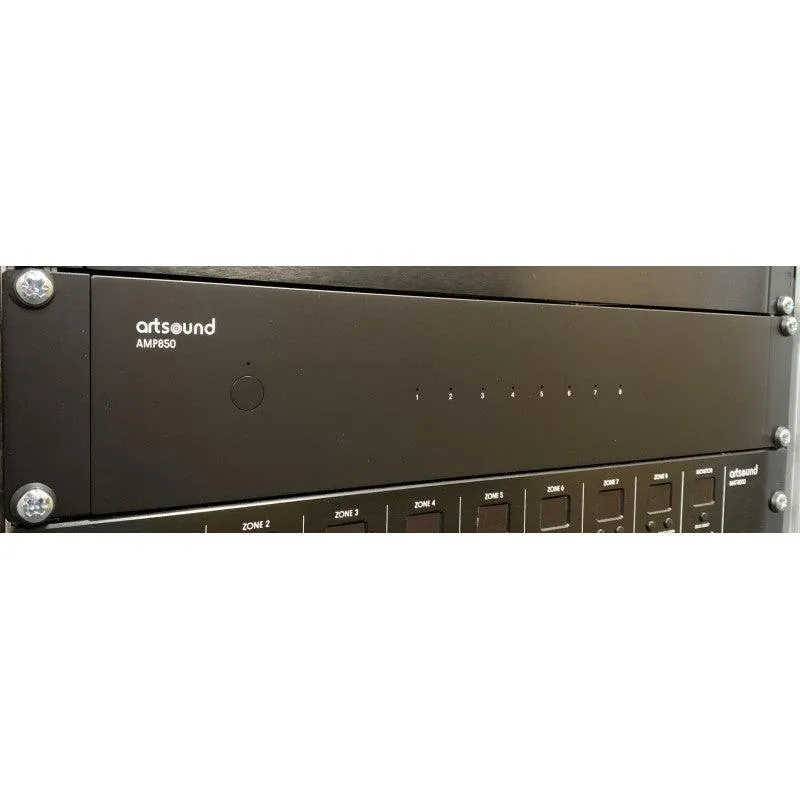 Artsound AMP850 Amplificatore multicanale 8x50W fino a otto zone (mono) o quattro (stereo)