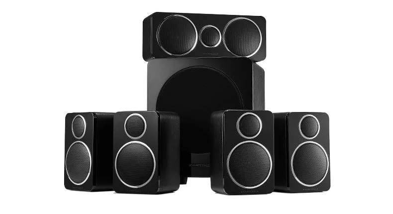 Wharfedale DX-2 HCP Sistema HT 5.1, satelliti 2 vie 70 W, subwoofer attivo