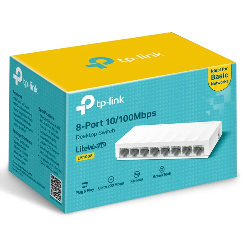 TP-Link Tapo Switch 8 Puertos LiteWave 10/100 Mbps, LS1008