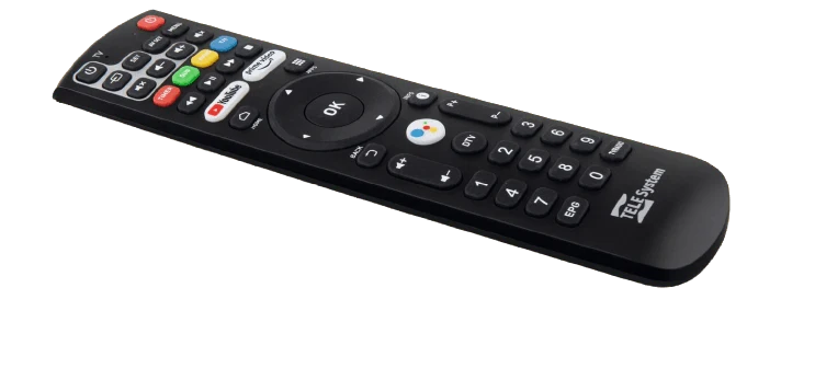Telesystem UP T2 4K android TV™ decoder SMART ULTRA HD DVB-T2 HEVC HDR10 e HLG