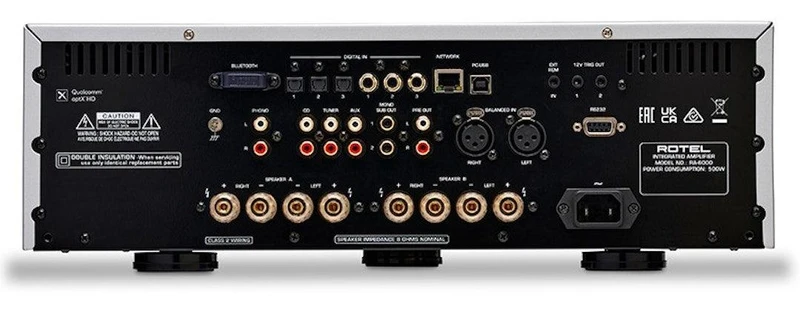 Rotel RA-6000 Amplificatore integrato serie Diamond, Potenza 2x200W RMS su 8 ohm, Bluetooth aptX HD e AAC