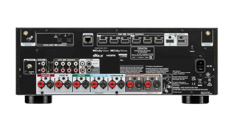 Denon AVR-X2800H DAB Sintoamplificatore AV 7.2 canali 8K Dolby Atmos 8K/60 e 4K/120
