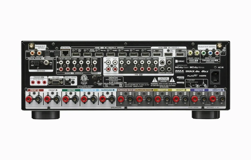 Denon AVC-X4800H amplificatore AV da 9.4 canali di amplificazione e capacità di elaborazione a 11.4 canali in preamplificazione