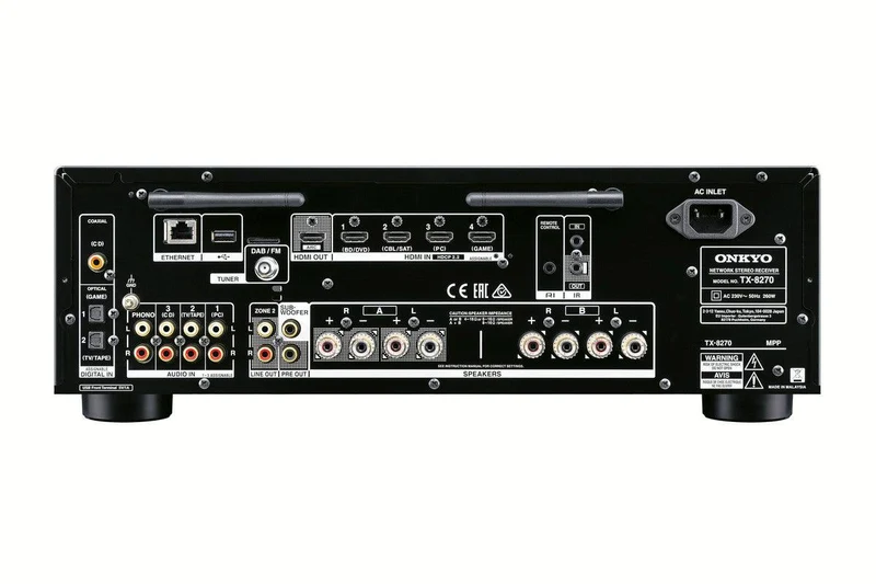 Onkyo TX-8270 Sintoamplificatore AV 2.1 canali streaming integrato, DTS Play-Fi, Tuner DAB