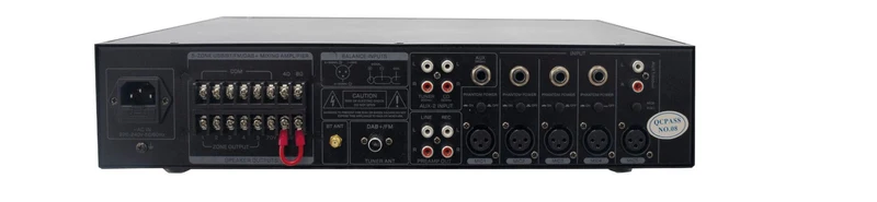 GLEMM PAA 240DAB Amplificatore professionale 100V/8ohm da 240W 5 zone radio DAB