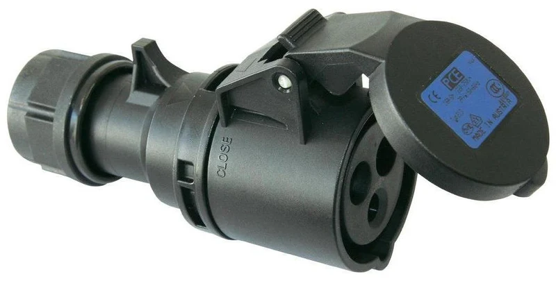 PROLUNGA CORRENTE 15 METRI CEE 16A+T IP44 3POLI CAVO NEOPRENE/H07RN-F 3x2.5 SPINA-PRESA MASCHIO-FEMMINA NERE