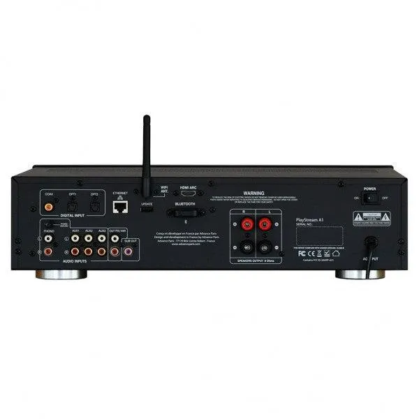 Advance Paris PLAYSTREAM A1 HDMI Amplificatore integrato audiophile stereo 2 canali con HDMI