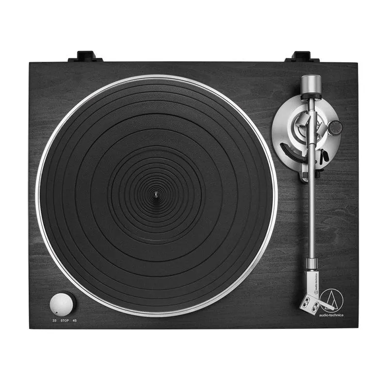 Audio Technica AT-LPW30BK Giradischi Hifi manuale trazione a cinghia e base in legno