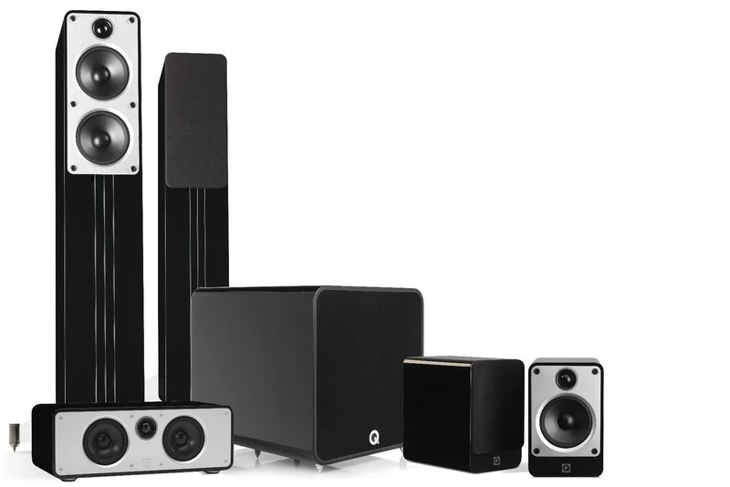 Q Acoustics CONCEPT 5.1 PLUS CINEMA PACK Sistema home cinema composto di Concept 40 + Concept Centre + Concept 20 + QB 12 subwoofer