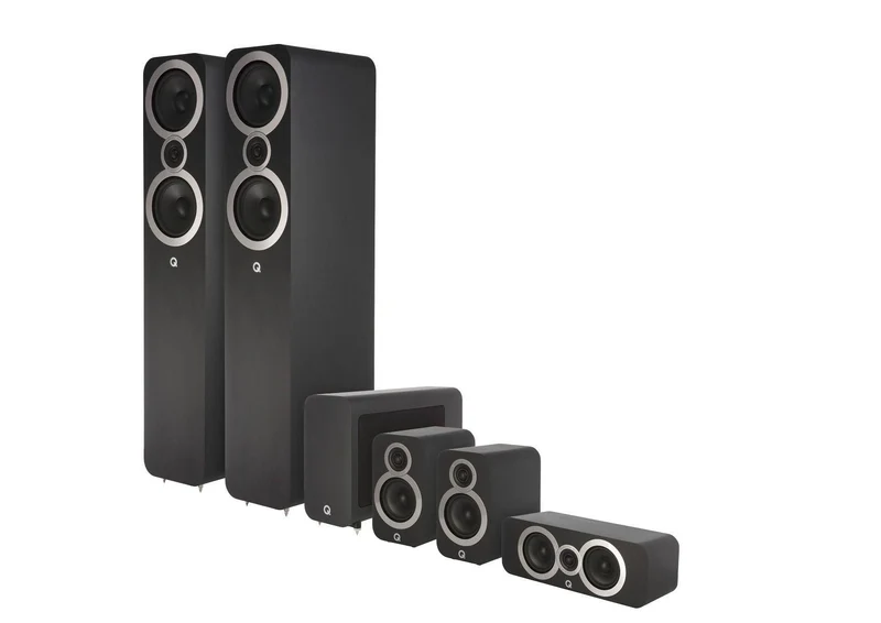 Q Acoustics Q 3050i CINEMA PACK Sistema home cinema completo: 1 cp Q3050i + 1 cp Q3010i + Q3090i Centre + Q3060S subwoofer