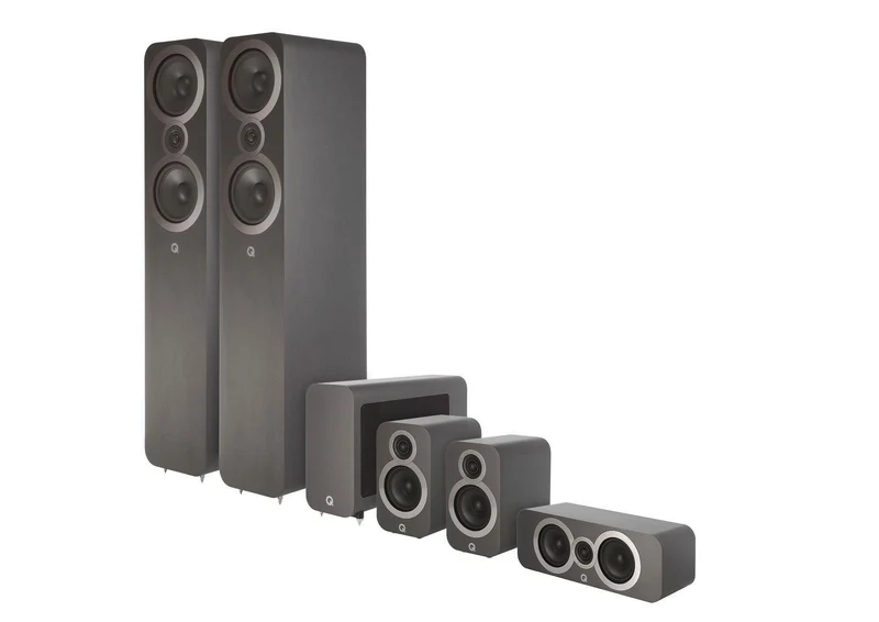 Q Acoustics Q 3050i CINEMA PACK Sistema home cinema completo: 1 cp Q3050i + 1 cp Q3010i + Q3090i Centre + Q3060S subwoofer