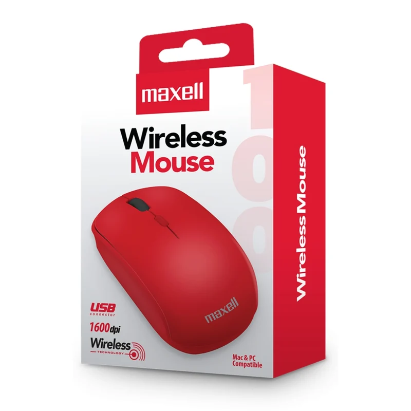 Maxell Mouse Inalámbrico 1600 DPI, MOWL-100