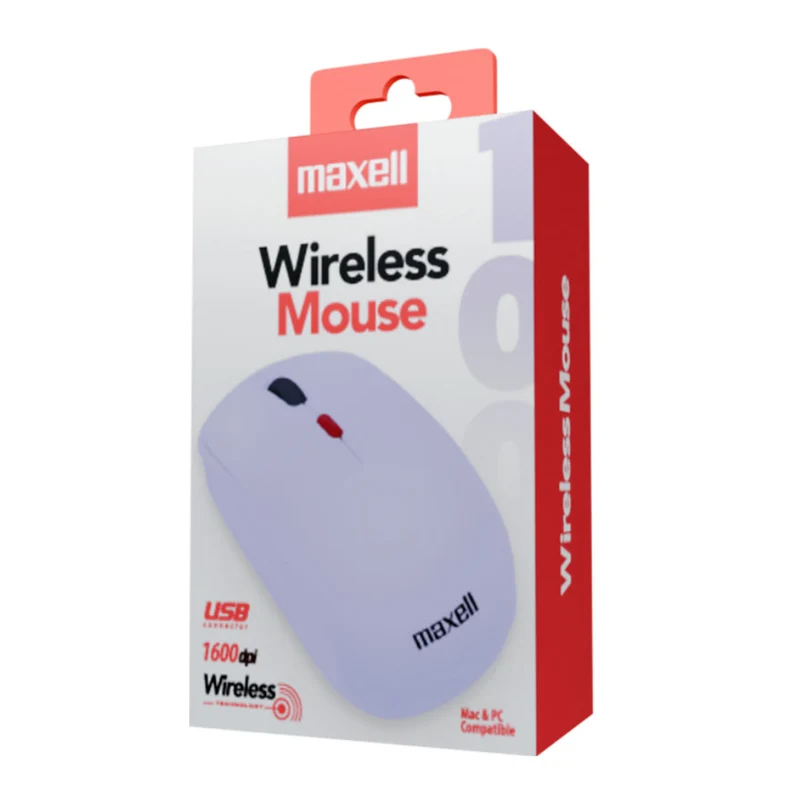 Maxell Mouse Inalámbrico 1600 DPI, MOWL-100