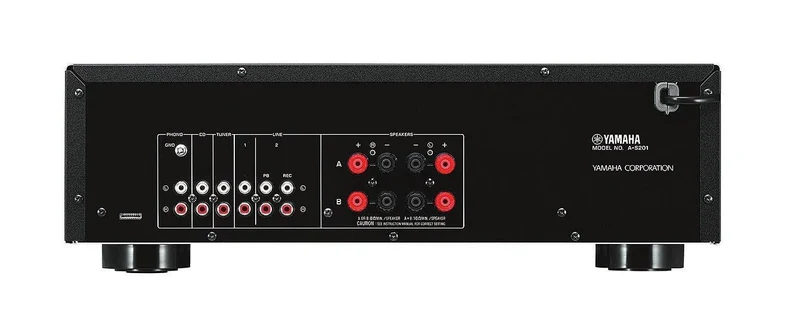 Yamaha A-S201 BL2 BLACK Amplificatore integrato 2x100W, Ingresso Phono, Pure Direct - GAR. ITALIA