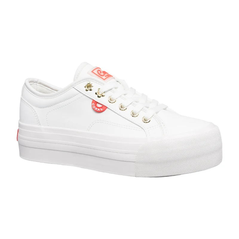 Coral Tenis Casuales Pasqualina Blanco, para Mujer