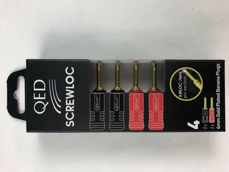 QED Reference XT40i Cavi per altoparlanti JUMPER LINKS Spina AIRLOC 4 x 20 cm - Banana PLUG 24K oro