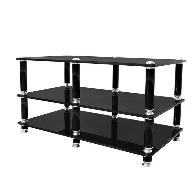 Norstone STABBL AV mobile Audio Video per elettroniche Struttura il metallo e Ripiani in vetro temperato 15mm