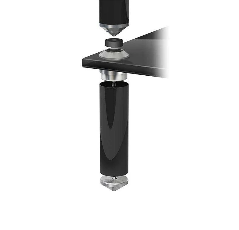 Norstone STABBL HIFI mobile Hi-fi Struttura il metallo e Ripiani in vetro temperato 15mm