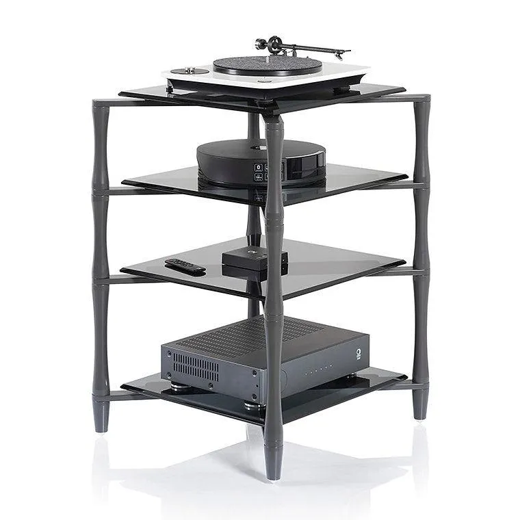 Norstone SLENDER mobile hifi Struttura il metallo smorzante e ripiani in vetro temperato