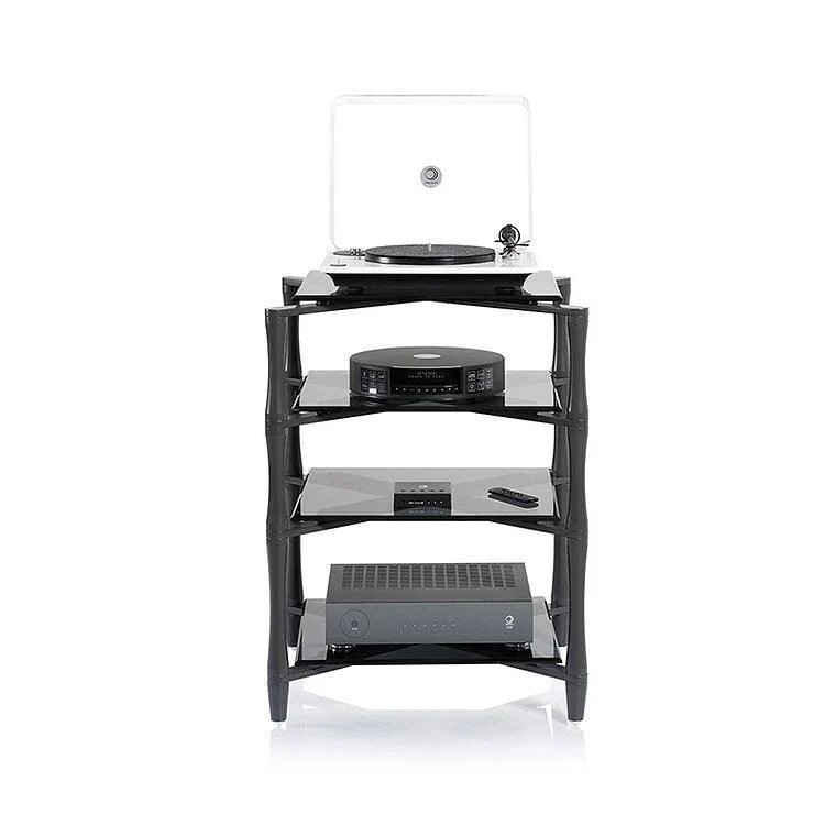 Norstone SLENDER mobile hifi Struttura il metallo smorzante e ripiani in vetro temperato