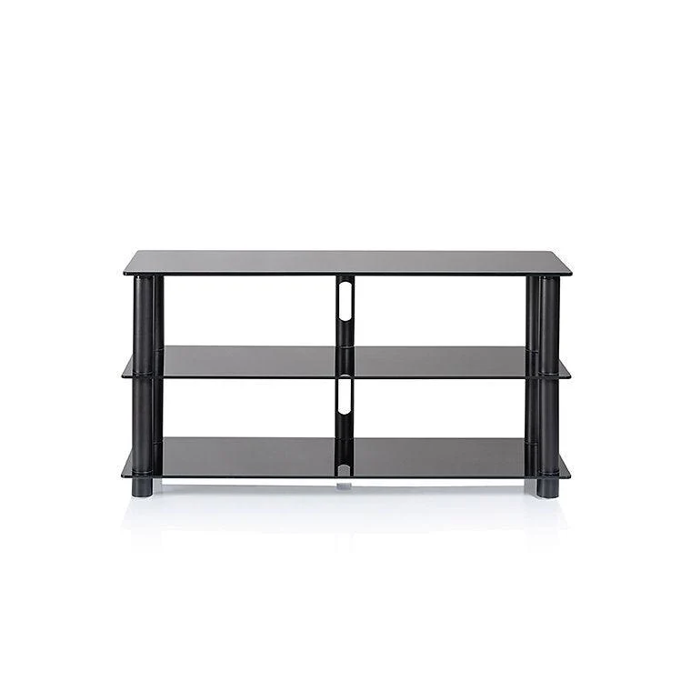 Norstone EPUR 3 Mobile Hifi e AV per elettroniche in acciaio spazzolato, vetro temperato