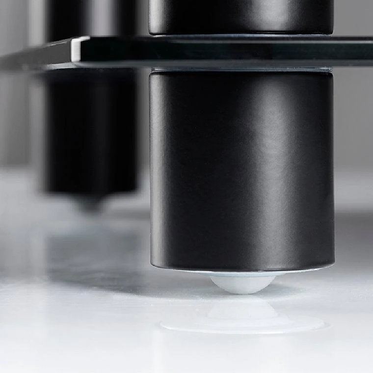 Norstone EPUR 3 Mobile Hifi e AV per elettroniche in acciaio spazzolato, vetro temperato