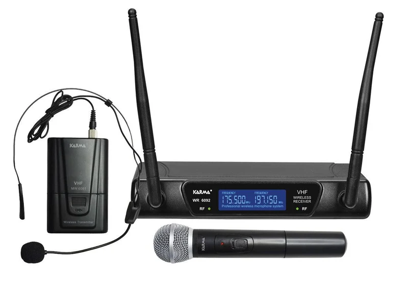 KARMA SET 6092PL-B Doppio radiomicrofono VHF
