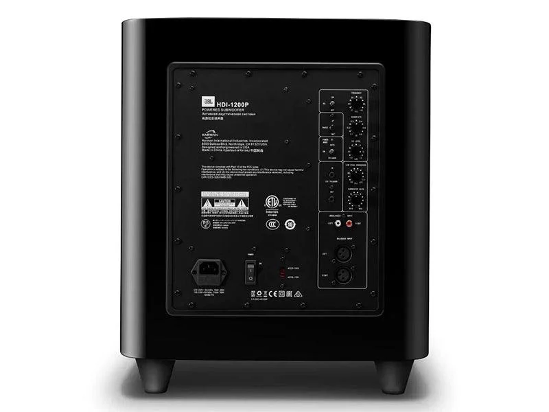 JBL HDi-1200P Subwoofer attivo bass reflex, Woofer da 30cm da 1000W in classe D. Risposta in frequenza: 28Hz-150kHz