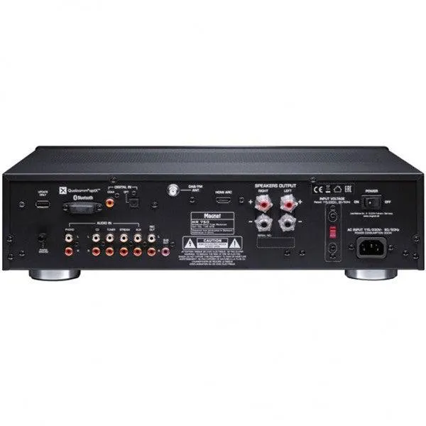 MAGNAT MR 750 BLACK amplificatore integrato 2 canali pre a valvole ECC81, ingresso HDMI, Bluetooth Aptx HD