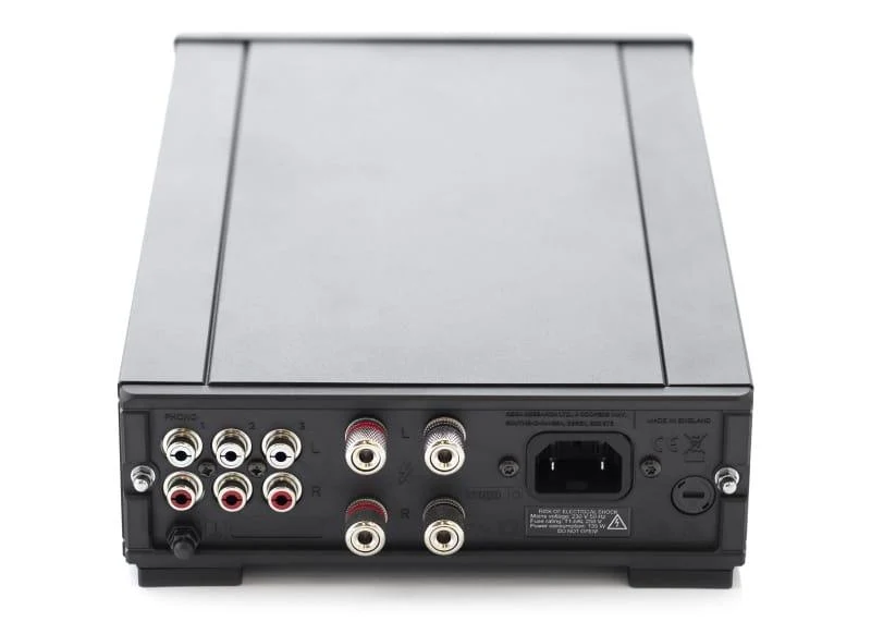 REGA IO amplificatore integrato di dimensioni compatte, stadio phono MM di alta qualità, due ingressi di linea