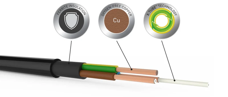 QED XT 5 POWER CABLE cavo di alimentazione High End sottile e flessibile, con tecnologia XT e isolamento in ferrite