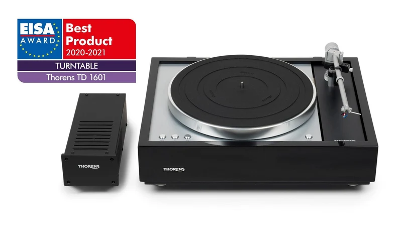 Thorens TD 1601 Black High Gloss giradischi semi-automatico a telaio sospeso flottante trazione a cinghia