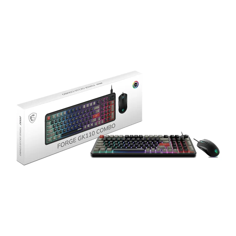 MSI Kit Teclado y Mouse Alámbrico Gaming Forge GK110