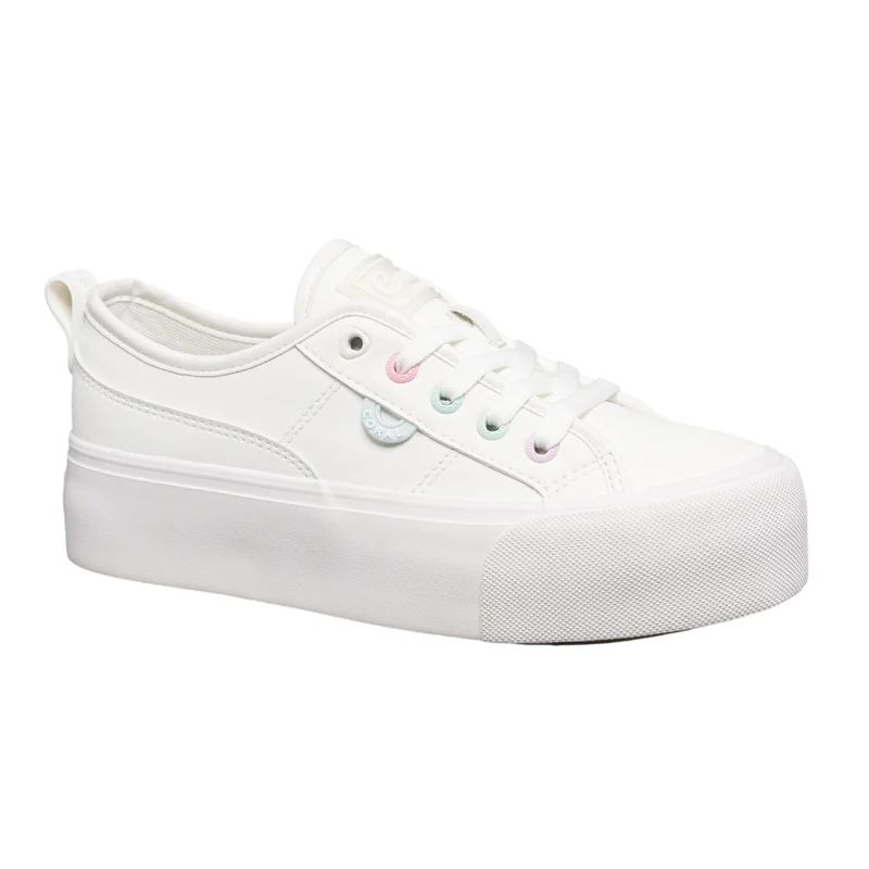 Coral Tenis Casual Renata Blanco, para Mujer