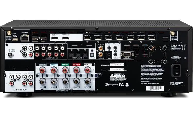 Anthem MRX540 Sintoamplificatore A/V a 7.2 canali, 5x100W, Bluetooth, Airplay2 ,Chromecast Audio, WiFi e Ethernet, 4K UltraHD e HDR