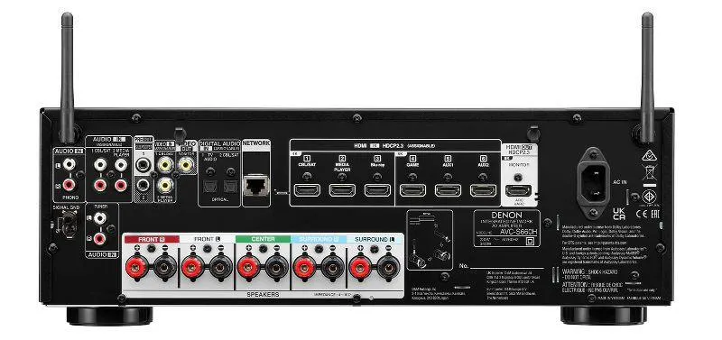 Denon AVC-S660H Amplificatore AV 5.2 da 5 canali 5x135W, home cinema 8K/60Hz, 4K/120Hz