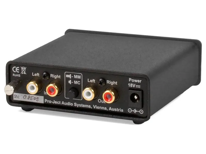 Pro-Ject Phono Box DC BLACK Stadio fono MM/MC di alta qualità Serie Box Design